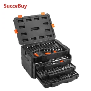 Mechanics Tool Set and Socket Set 1/4" 3/8" 1/2" Drive Deep Standard Sockets,Metric